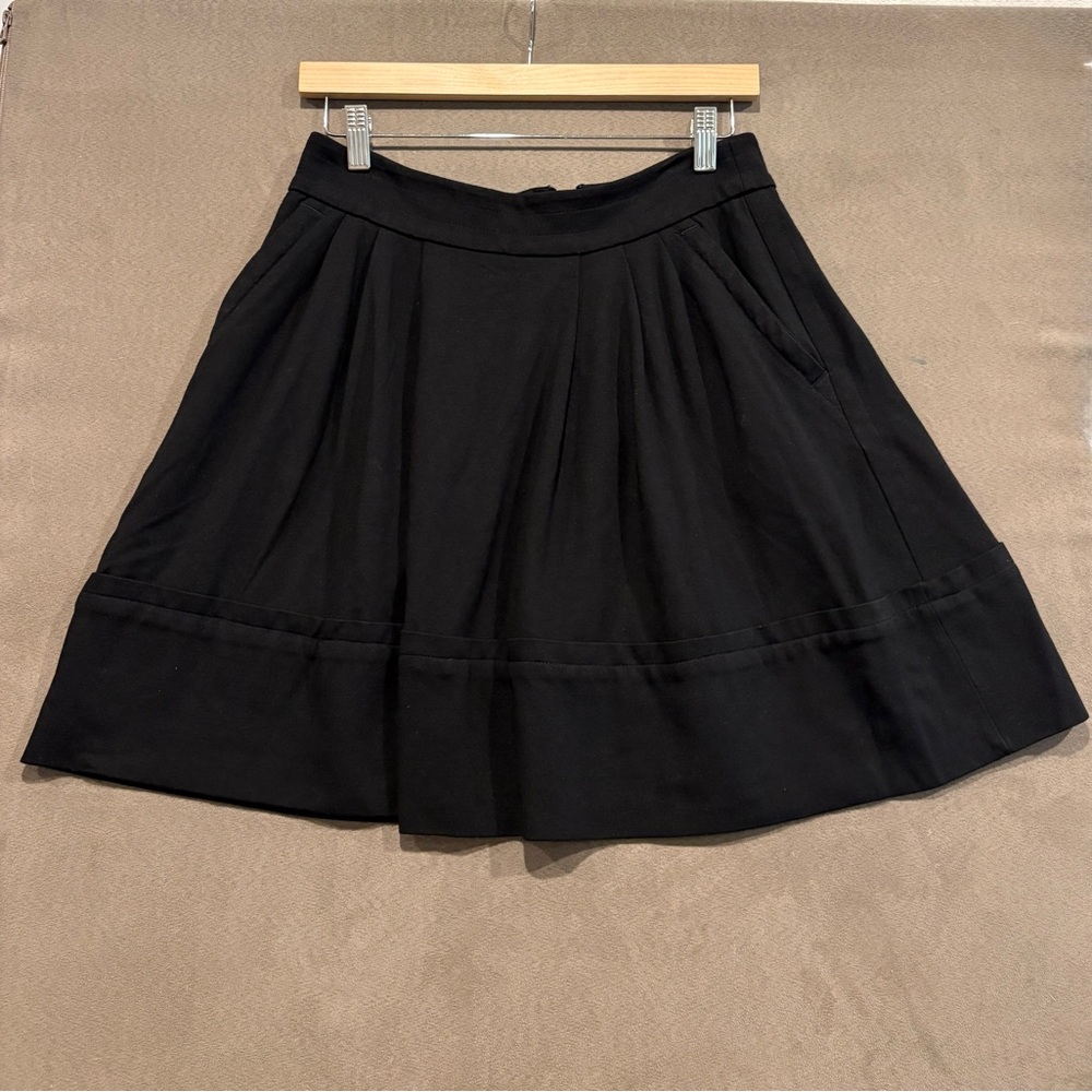 Marc by Marc Jacobs Black Pleated A-line Ruffle Skirt  Pockets Size Medium‎